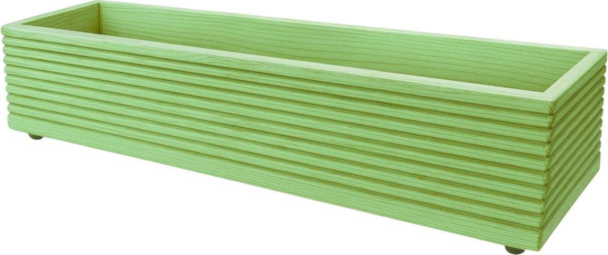 Handgemaakte houten Plantenbak – Voor Balkon, Terras of Tuin – Hout – Groen – 110x17x17 cm – Bloembak – Duurzaam, Weerbestendig & Stijlvol Design