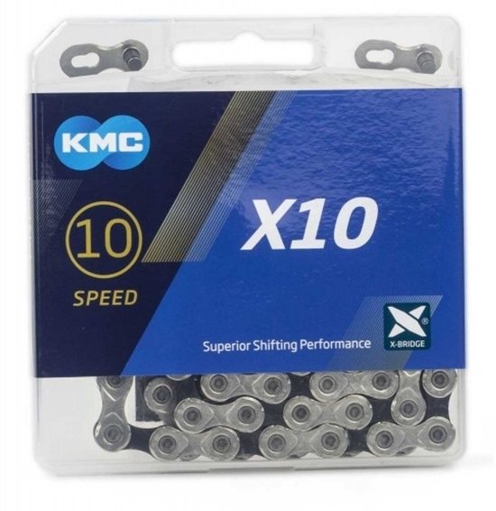 KMC - CHAINE X10 ARGENT / NOIR 114L