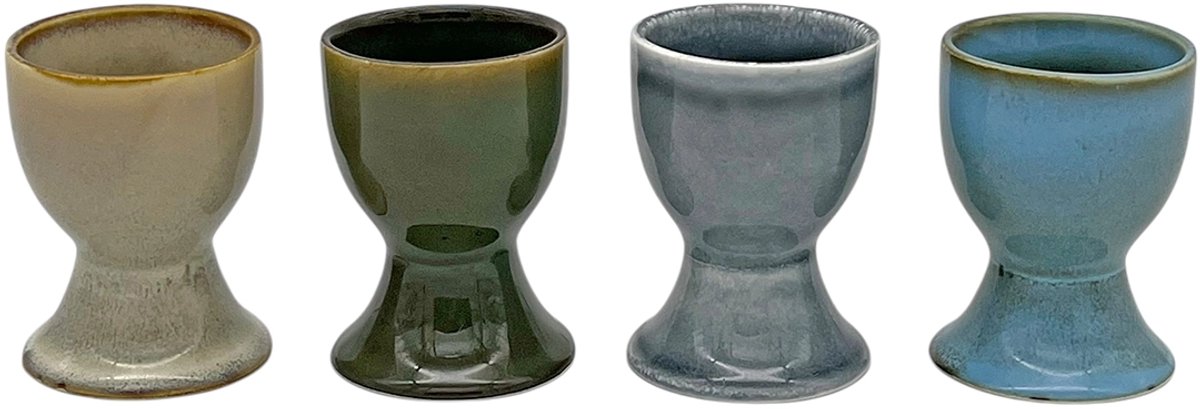 Lavandoux - Eierdopjes - Reactief Glazuur - Geassorteerd - Set van 4