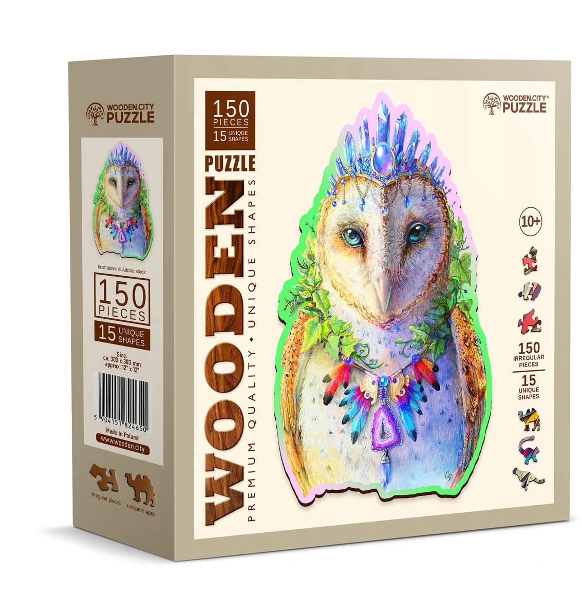 Figured'Art Houten puzzel voor volwassenen en kinderen, 200 stukjes, dieren, leeuw en leeuwenwelp, origineel design, 26,9 x 28,8 cm, unieke vorm met premium houten doos, perfect om cadeau te geven