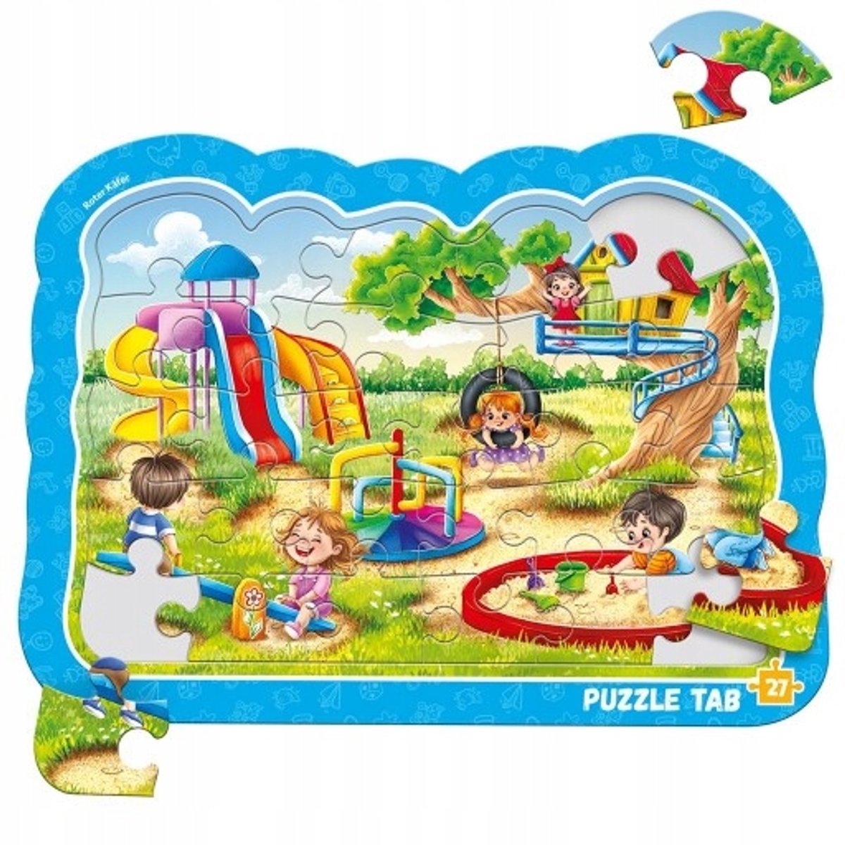 Rode Kever Houten Puzzel Speeltuin 24 Stukjes