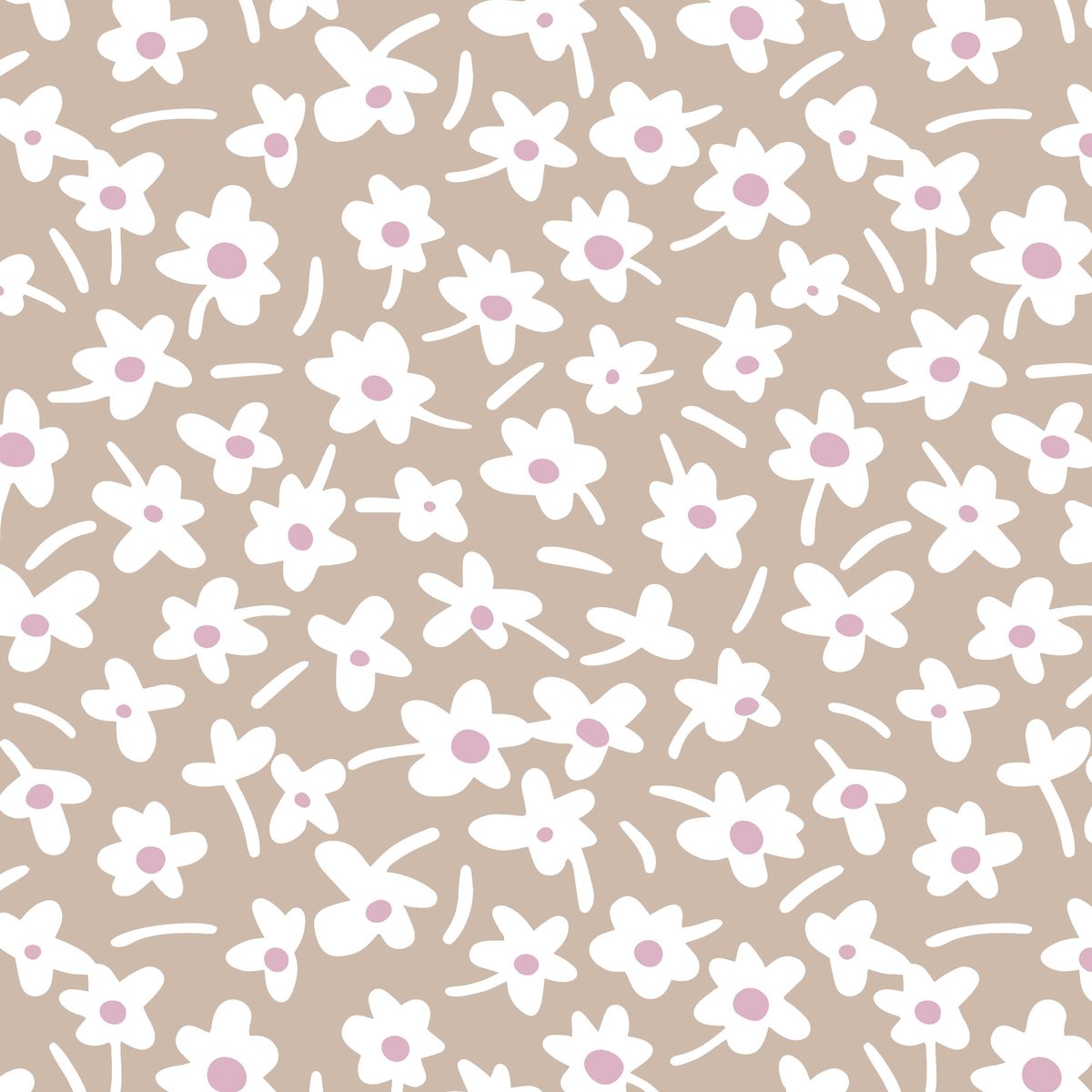 Tafelzeil Happy days mocha 140x220cm Bruin