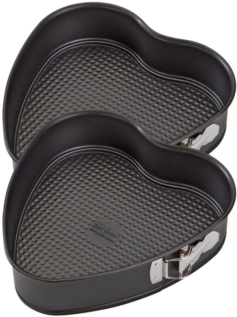 Set van 2 Hartvormige taartvormen met scharnier 27 x 25 cm Zenker Special Creative