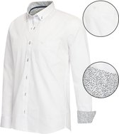 Cappuccino Italia - Heren Overhemden Regular Fit Overhemd White - Wit - Maat XL