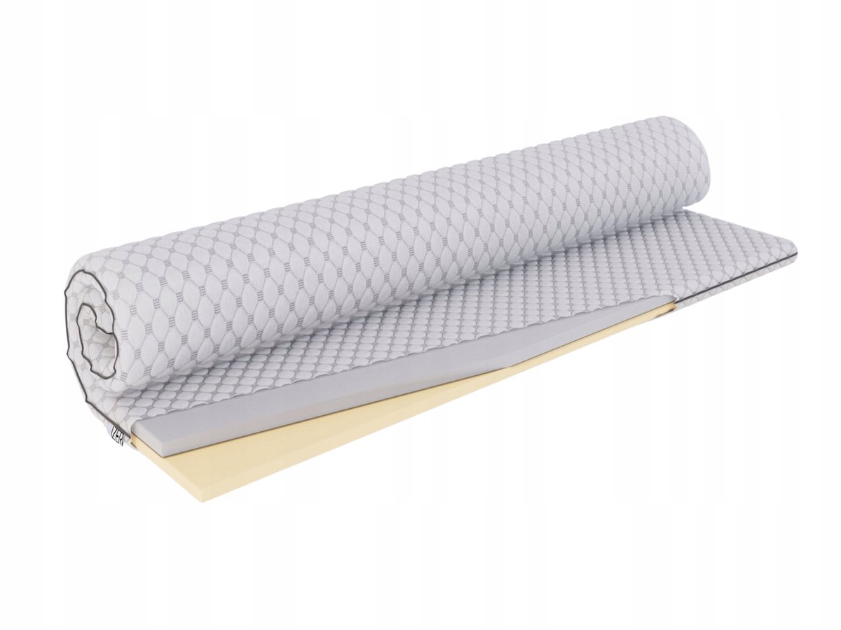 Topper matras 120x190 cm, 6 cm dik, Visco en HR schuim