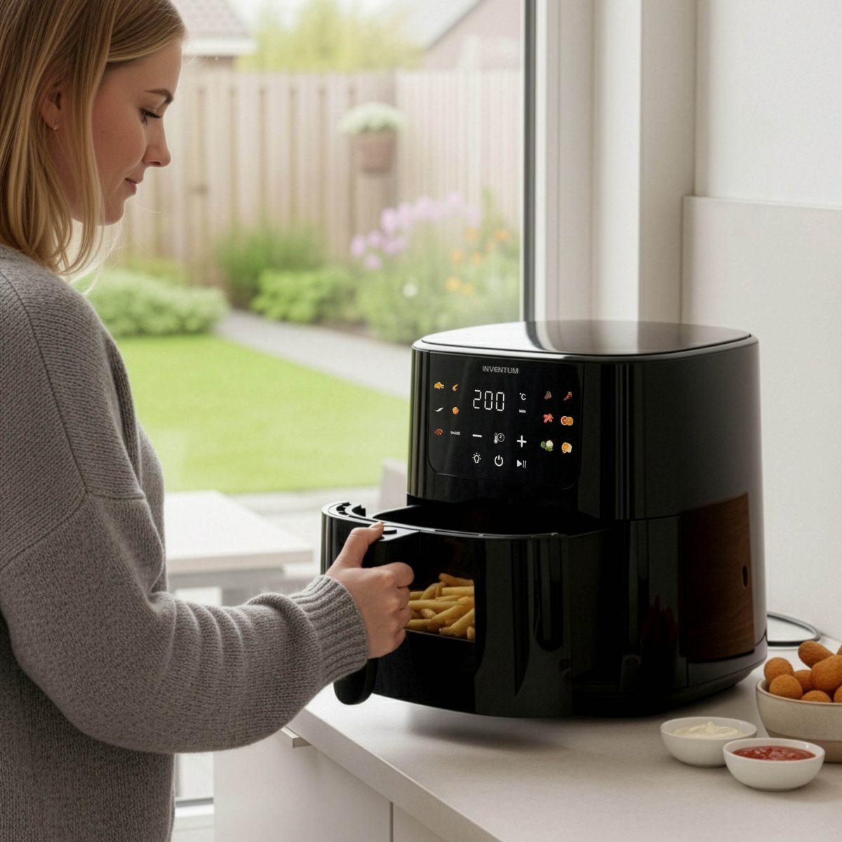 Inventum GF502HLDB Airfryer met Dubbele Lade - afbeelding 3