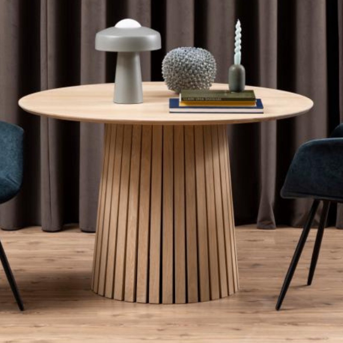 Giga Living Eettafel Loeck Rond MDF Lichtbruin Ø120cm - Giga Living