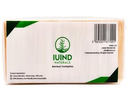 Thin (1.3mm) Bamboo Wooden Toothpicks - Cocktail Sticks - 65mm (2.5") Long, 990 Units Per Pack - IUIND NATURALS