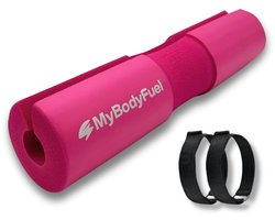 MyBodyFuel – Barbell pad – Voor Squat & Hip Thrust – Nekbeschermer voor halterstang – Squat Pad/Kussen – Roze