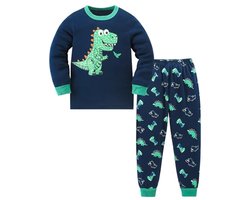Codkkre Jongens pyjama Dinosaurus Graafmachine Lange mouw Katoen Winter Kerst Nachtkleding 3-9 jaar