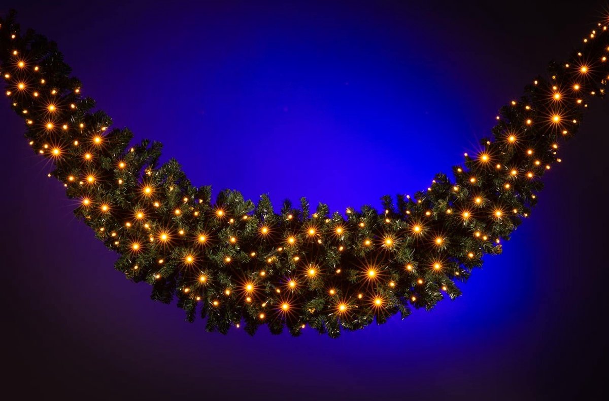 Blynx Swag Guirlande Kerst met verlichting · Ø45 cm · 5,4 m · 400 lampjes · Koppelbaar · IP67 · incl. startkabel