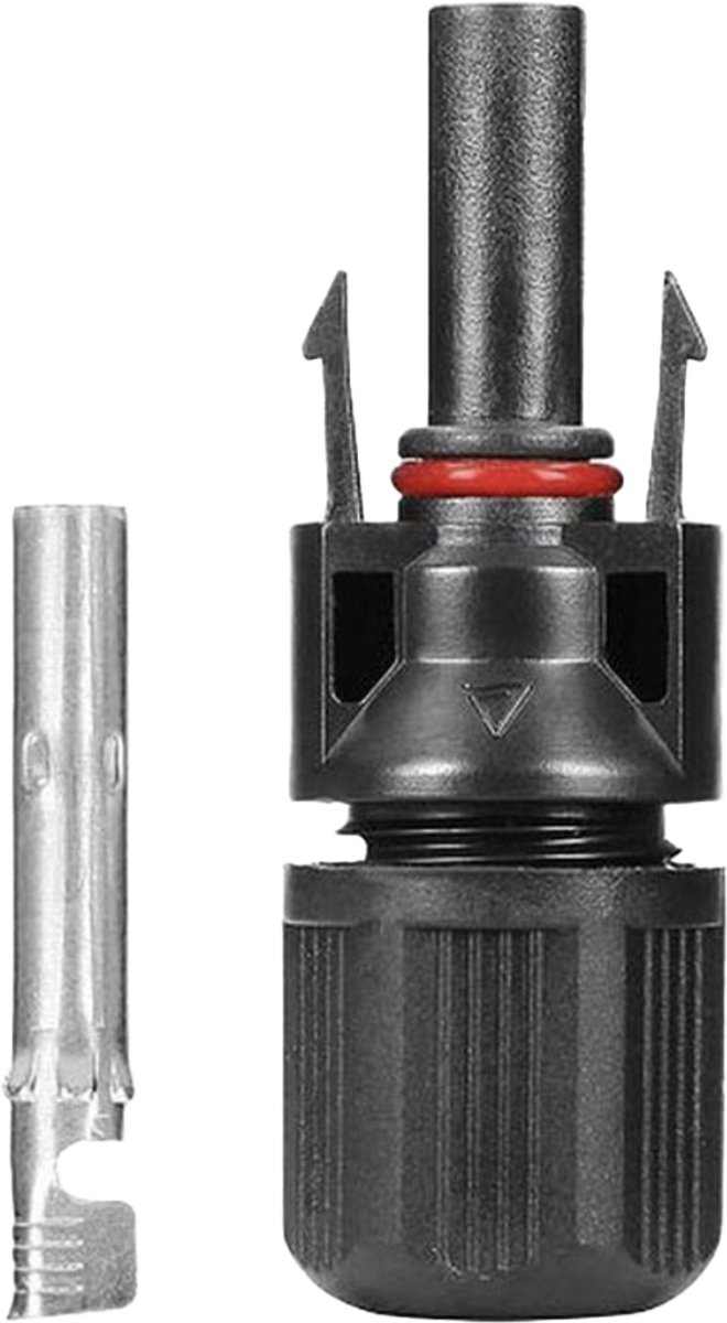 MC4 Solar Connector - Zonnepaneel Stekker - Female - 2.5-6mm² - 4/6II - Zwart - Per stuk