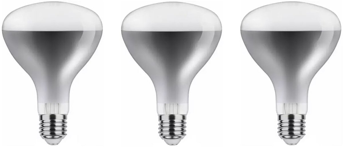 Asalite Infrarood Warmtelamp Helder Glas R125 E27 - 150W - IR Verwarmingslamp - Ø125mm - 3 stuks
