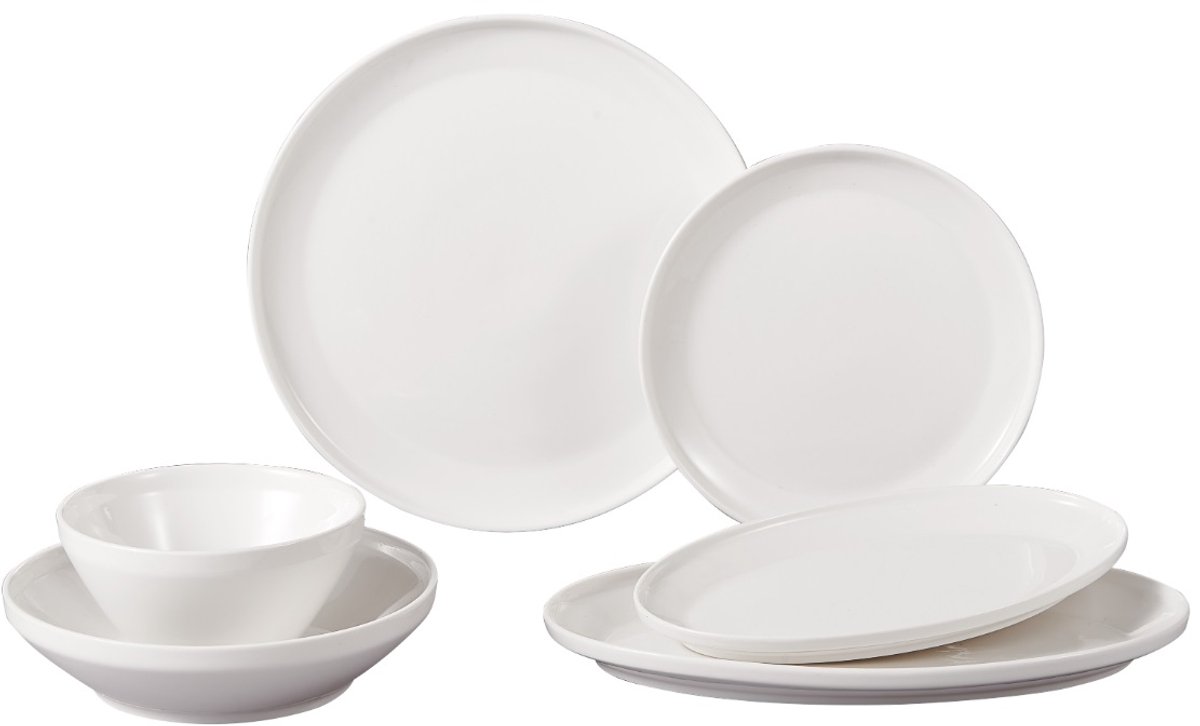 Mulex – serviesset – SARA – porselein – wit – 26-delig voor 6 personen