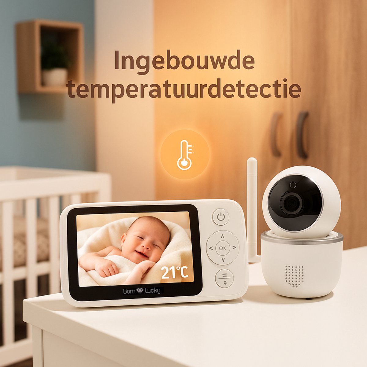 Born Lucky Babeo+ Babyfoon met Camera thumbnail 3