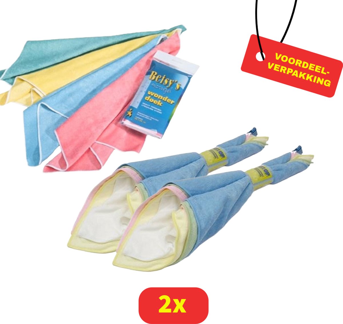 Betsy Microvezeldoekjes 4-pack - 40x35cm - 2 x 4 stuks - Voordeelverpakking