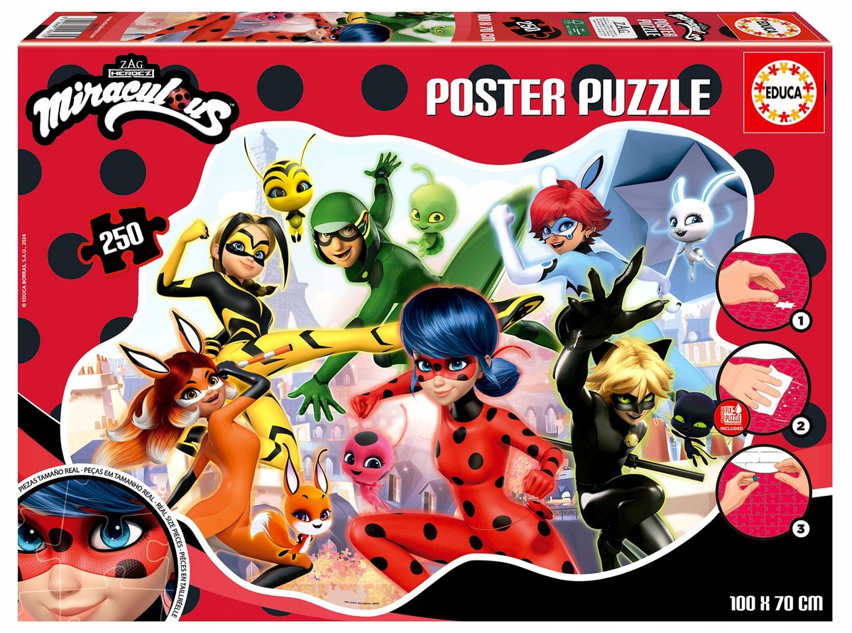 Educa Miraculous Puzzel 250 Stukken: Ladybug & Cat Noir