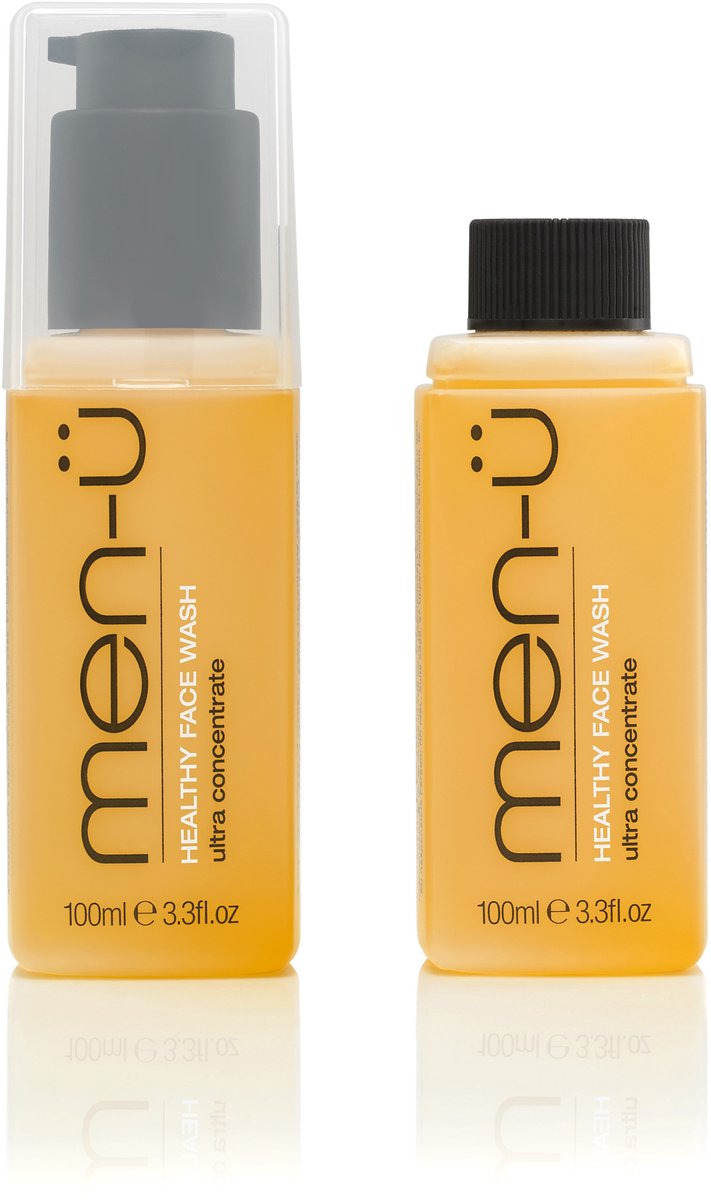 men-ü Healthy Facial Wash Original pompfles en Refill 2 x 100ml