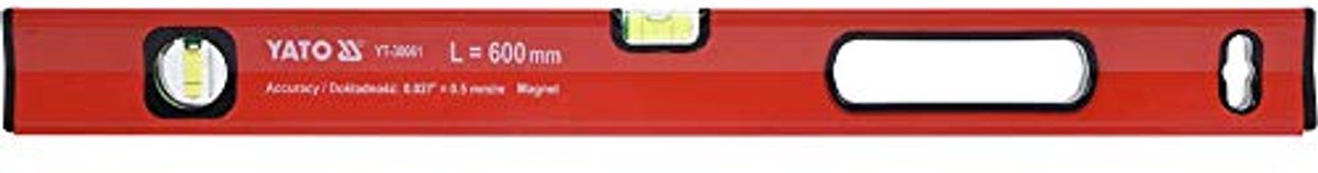 Magnetische Waterpas 600 mm met 2 VIALS