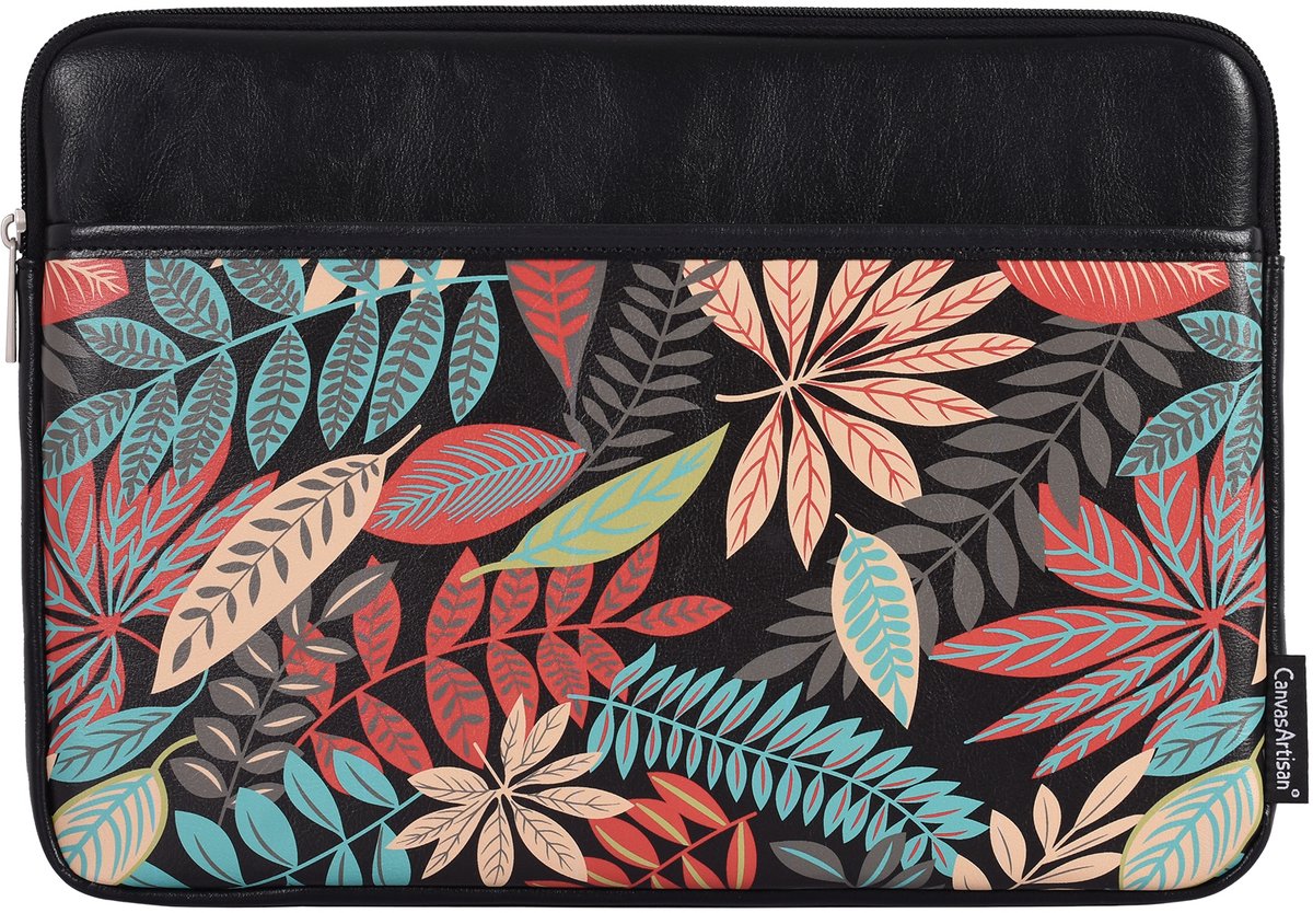 Laptophoes 13 Inch PU – Laptop Sleeve – Forest Zwart
