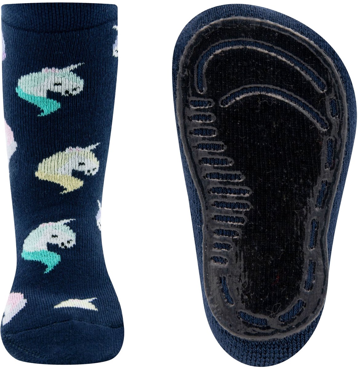 Ewers antislip sokken Unicorns blauw