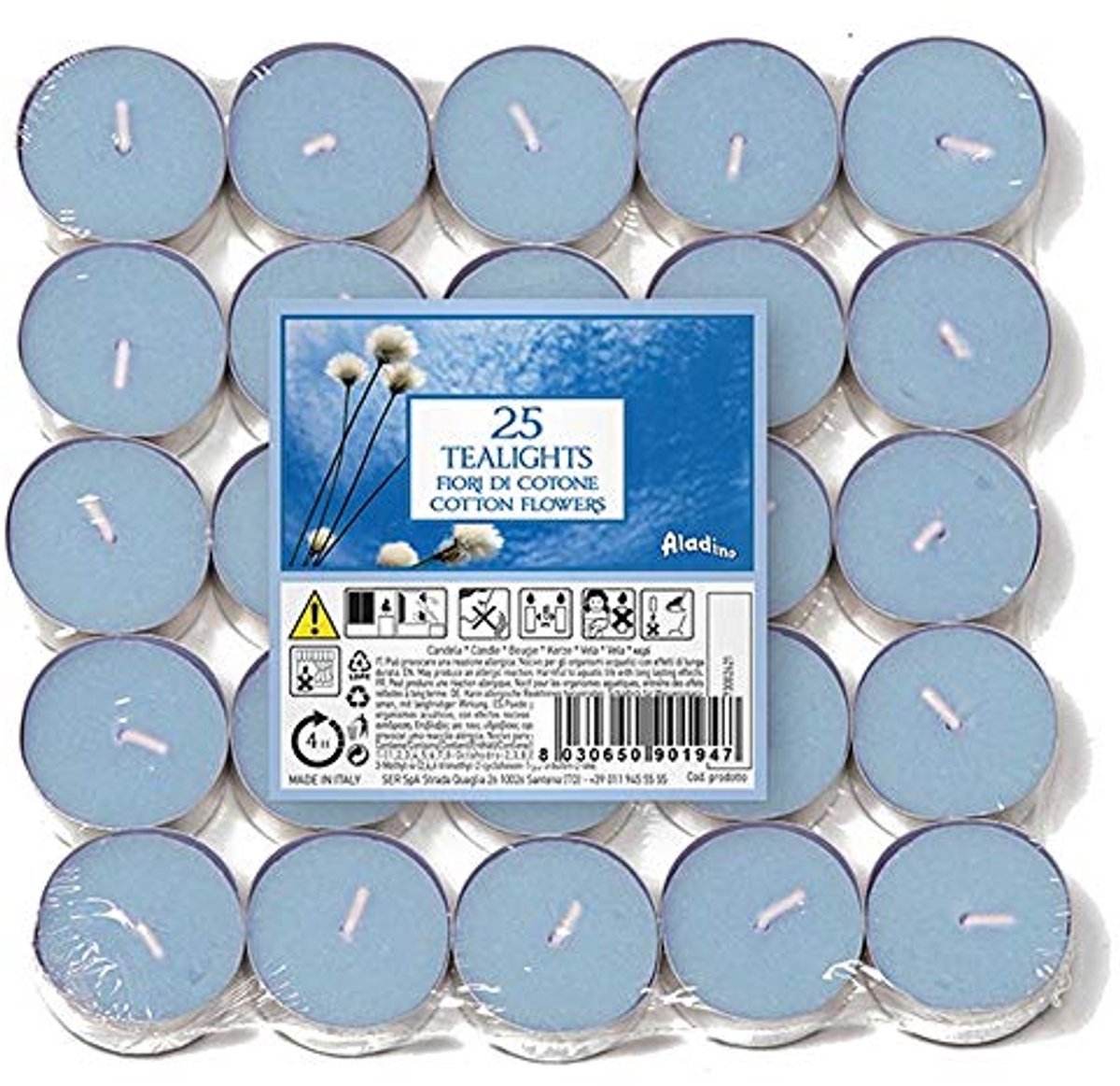 Scented Tea Lights with Floral Scents - 50 Pack