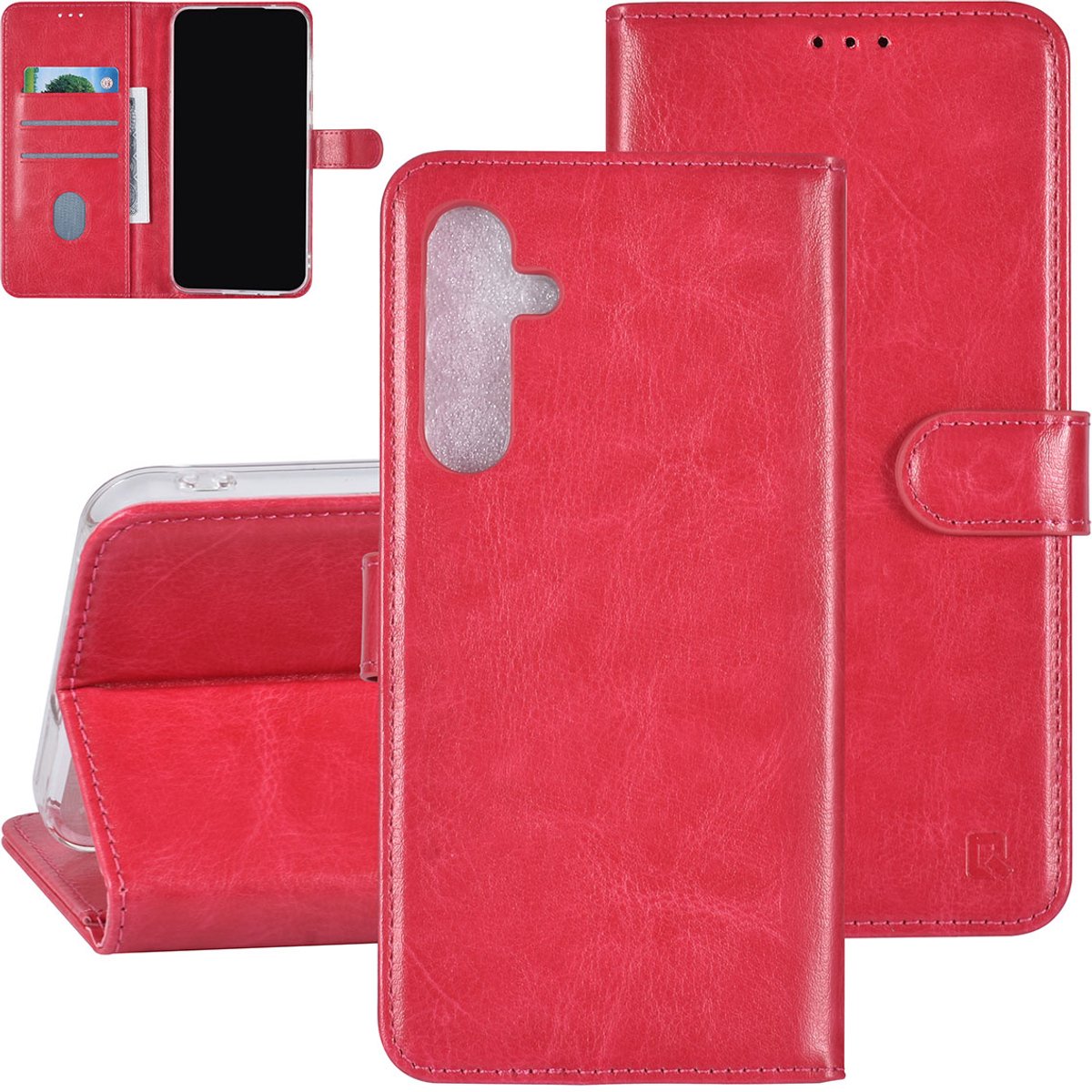 UNIQ Accessory Back Cover - Samsung Galaxy A55 - Roze - Wallet-design met kaartsleuven