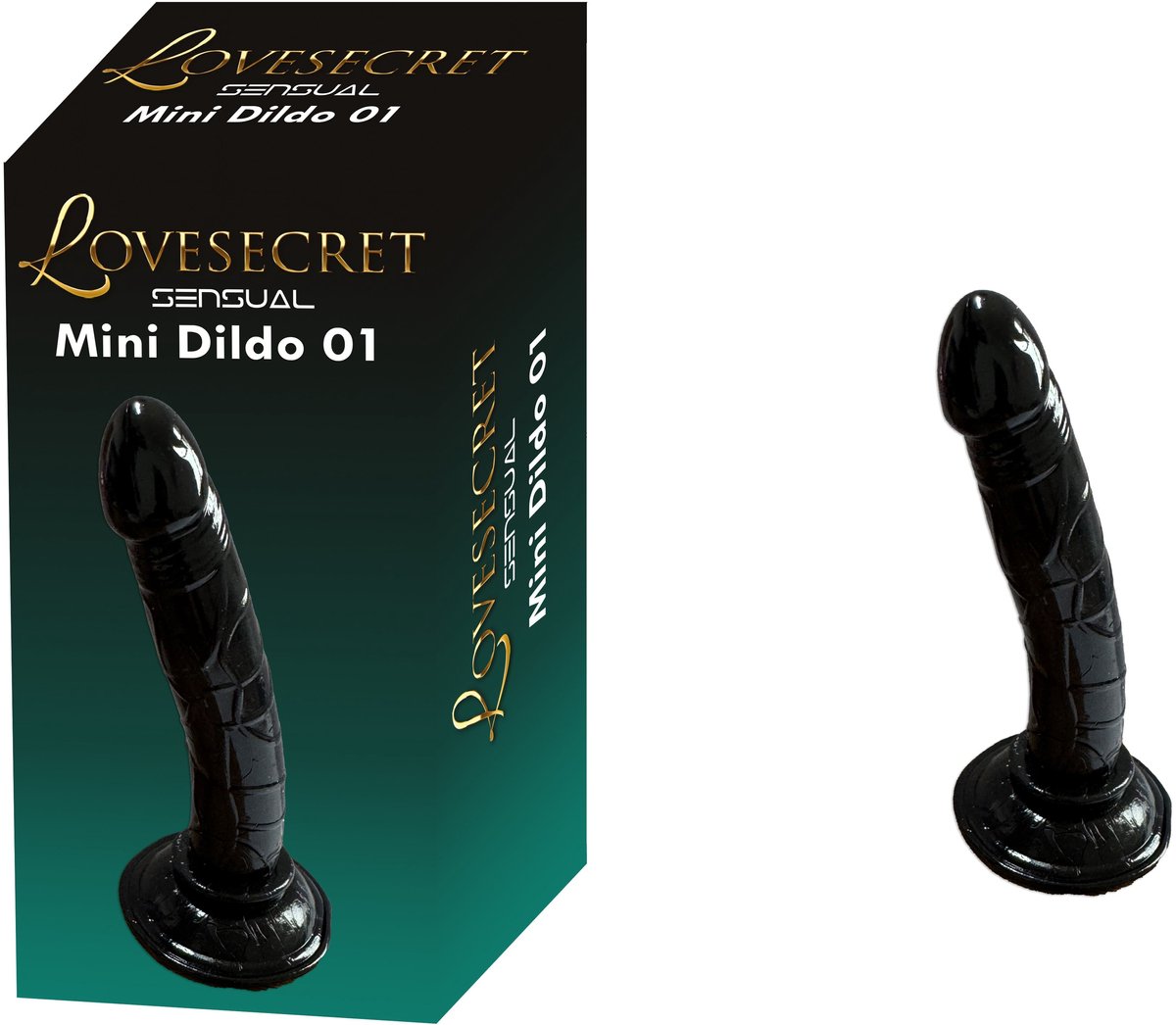 Lovesecret Sensual – LS30 – Mini Dildo 01 Black – Realistische Mini Dildo met Zuignap