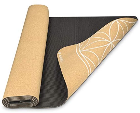 Cork Yoga Mat - Non-Slip Training Mat with Strap - 183 x 61 x 0.6 cm — afbeelding 2