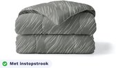 Zelesta Royalbed Mellow Stone 200x200 - Katoenen dekbed zonder overtrek - Met instopstrook - Wasbaar dekbed - Hoesloos dekbed - 2 in 1 Dekbed met vaste overtrek