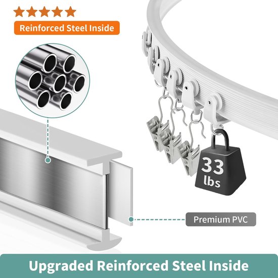 Rail De Rideau Flexible, Rail Rideau Coulissant, Rail De Rideau En