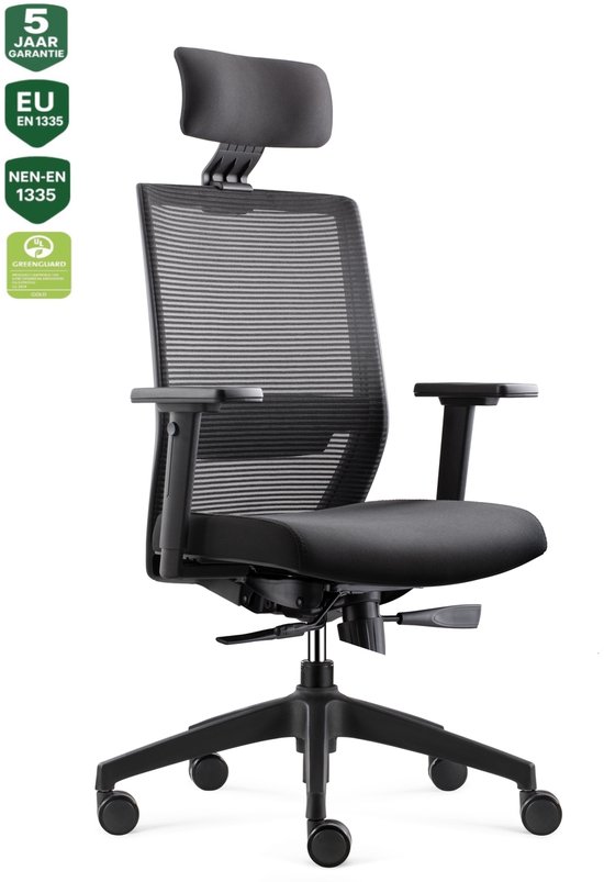 BENS 850ZH-Ergo-3 Ergonomische Bureaustoel met Hoofdsteun - BENS - €296,95