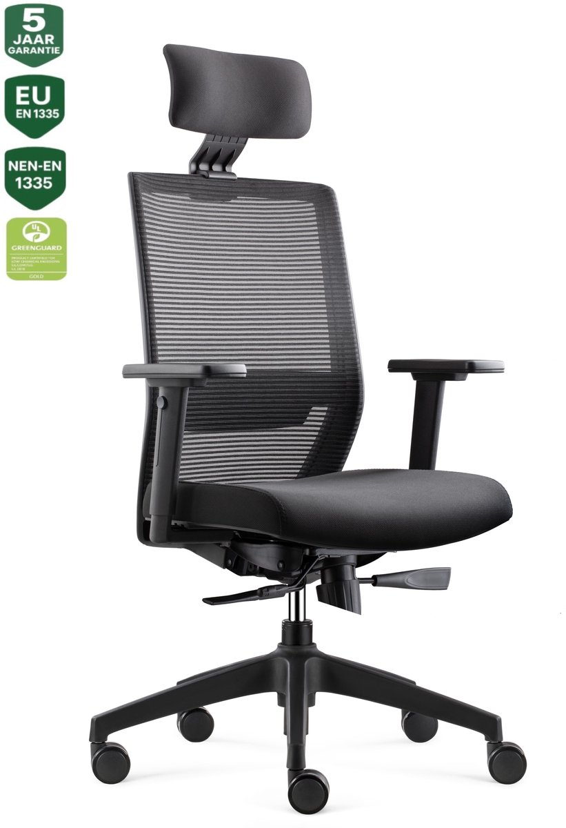 BENS 850ZH-Ergo-3 Ergonomische Bureaustoel met Hoofdsteun - BENS - €296,95