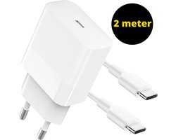 ThunderGold USB C Adapter + USB C Kabel 2 Meter 60W - USB C Oplader - Adapter USB C - Oplader USB C - USB C Lader - Snellader USB C - USBC lader - Universeel