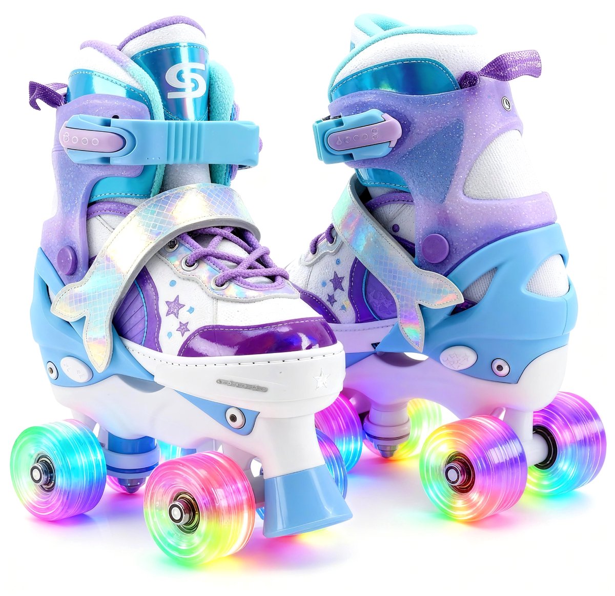 Suotu Rolschaatsen Verstelbare lichtgevende wielen – 36 – M Blauw