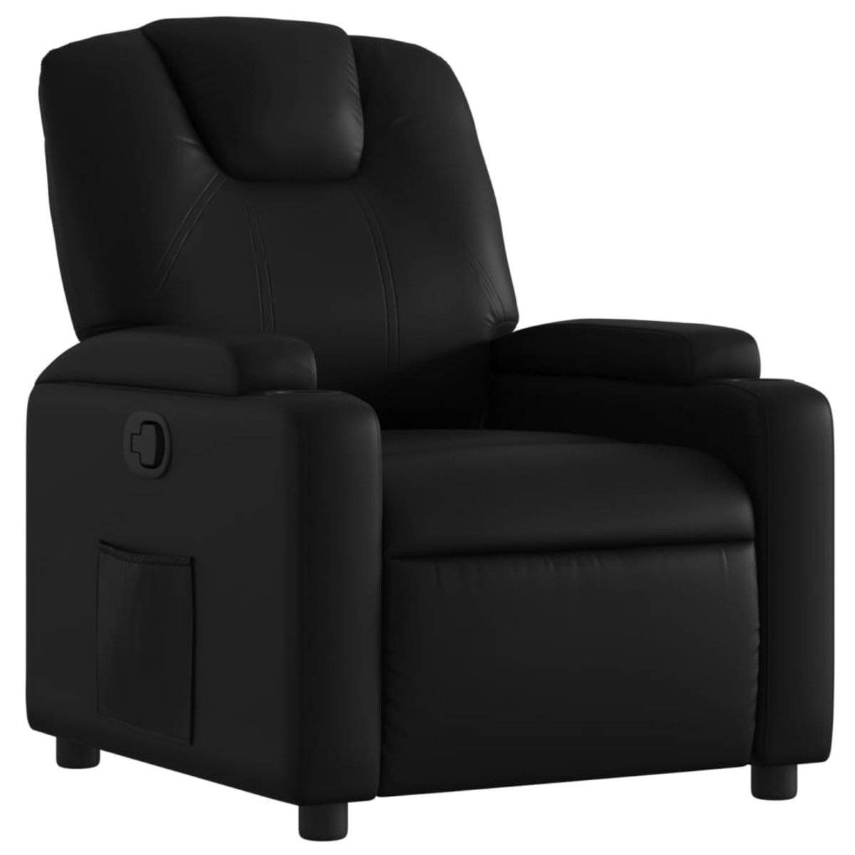 vidaXL - Relaxfauteuil - zwart - kunstleer
