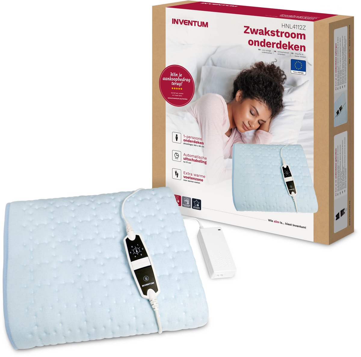 Inventum HNL4112Z - Elektrische deken- 160x80 cm