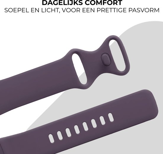Bracelet Smartwatch Strap-it - Bracelet de montre en silicone adapté pour Fitbit Versa 3 / Fitbit Versa 4 / Fitbit Sense / Fitbit Sense 2 - violet foncé - Taille : Taille S