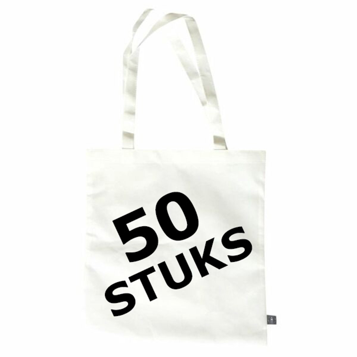 50 stuks - Sterke Draagtas - RPET Non Woven - Wit