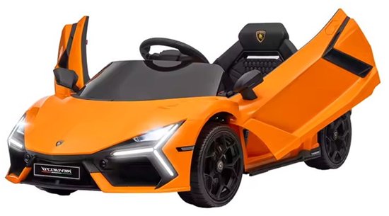 Elektrische Kinderauto 12V – Lamborghini Revuelto – met Afstandsbediening – Oranje