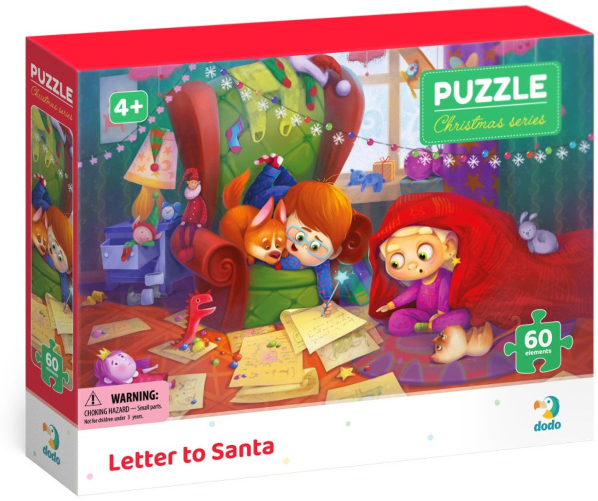 Dodo Kerstman Brief Puzzel 60 Stukken voor Kinderen