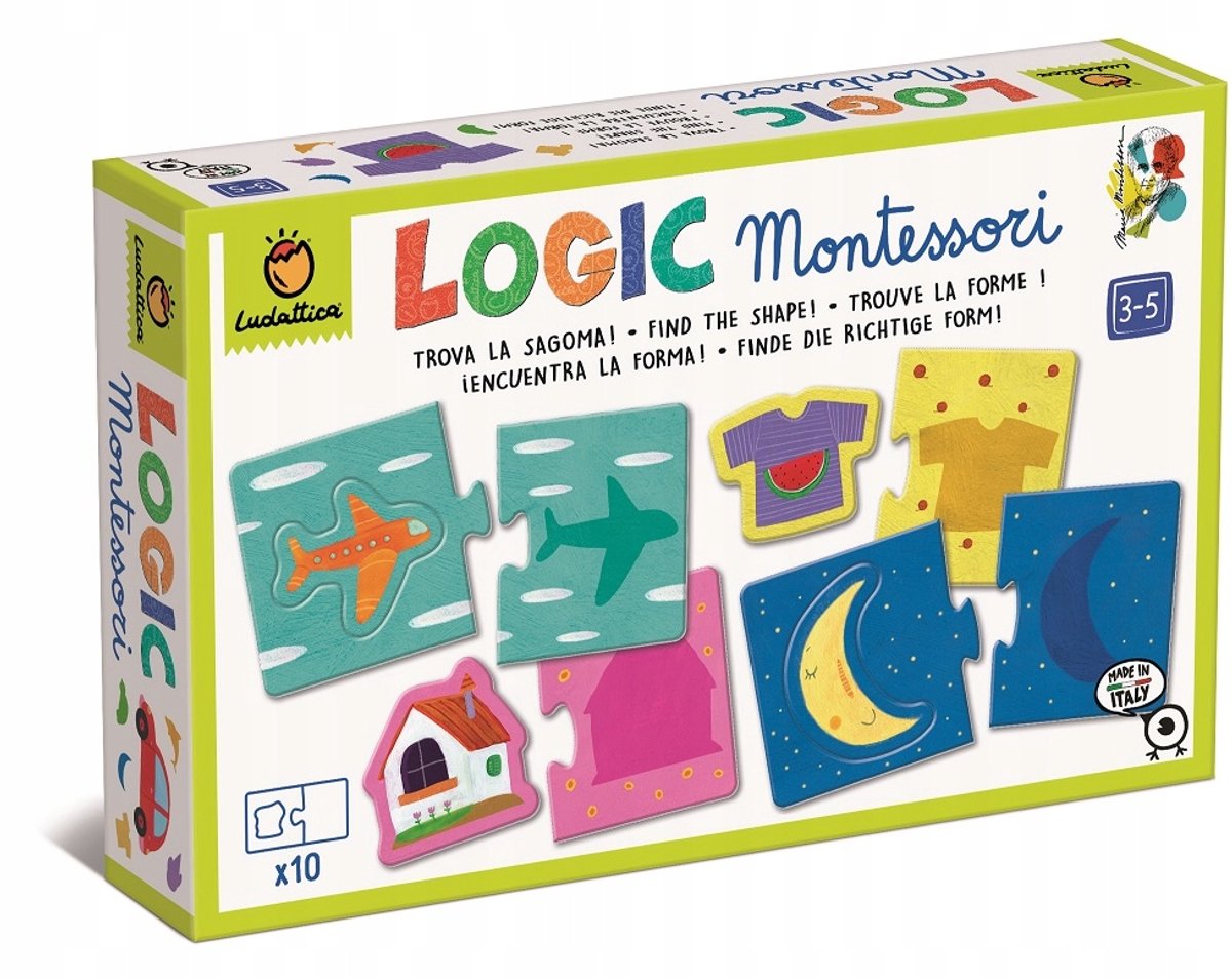 Ludattica LOGIC Montessori vormpuzzel voor kinderen vanaf 3 jaar