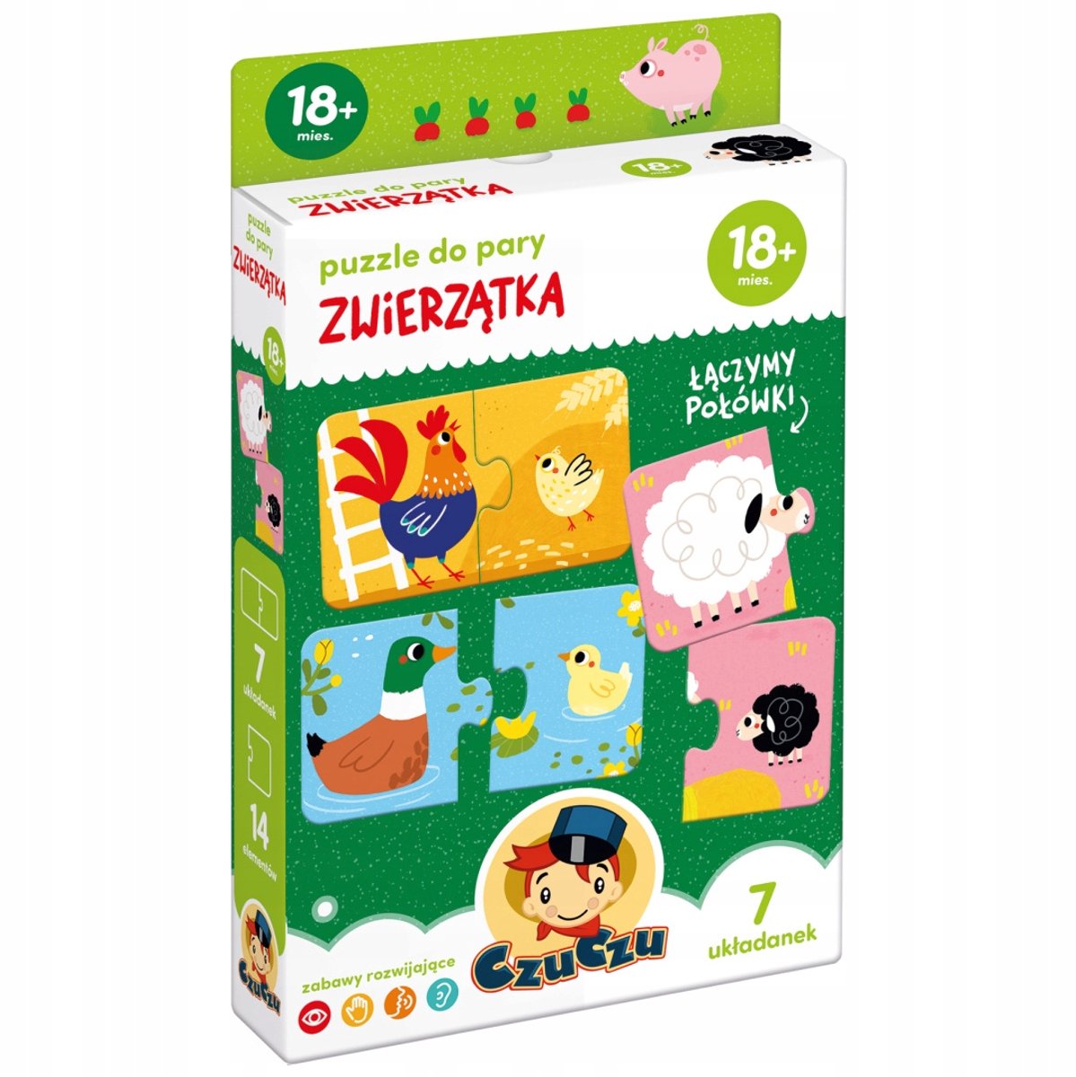CzuCzu Puzzel Paar Dieren 18m+