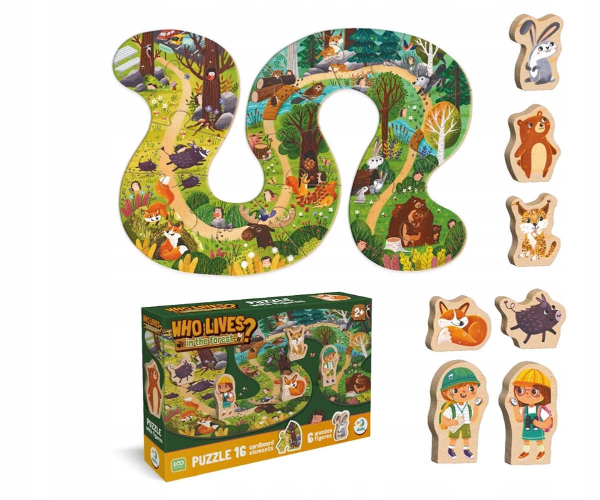 DODO Bos in het Bos Puzzel - 16 Stukjes - Leeftijd 2+