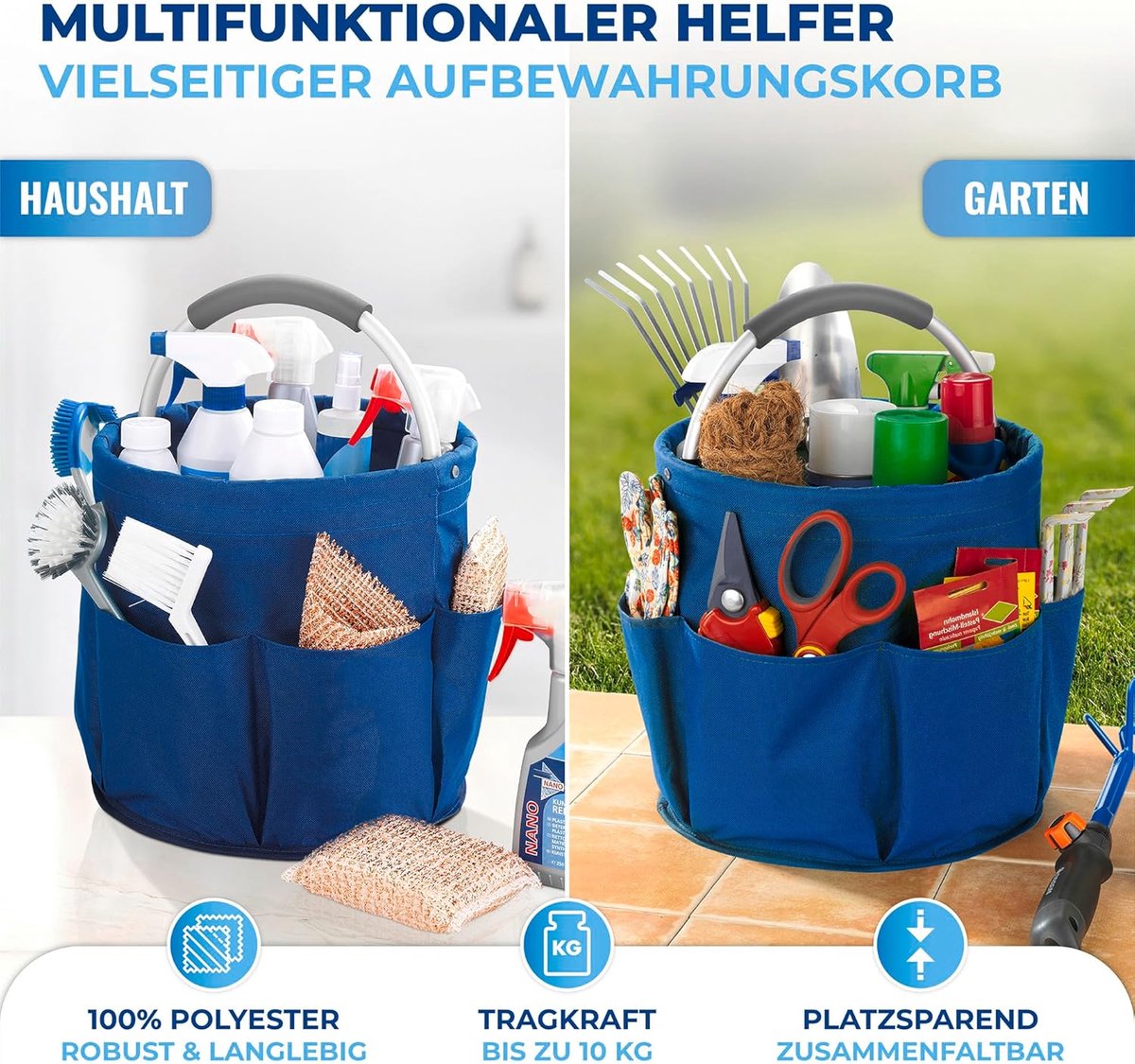 Basket Universele Reinigingsproducten, Marineblauw