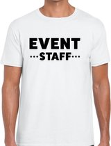 Event staff tekst t-shirt wit heren - evenementen crew / personeel shirt M