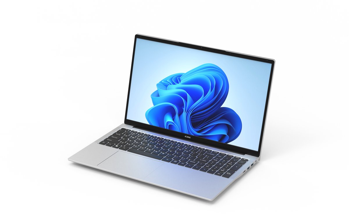Image of Acmine Laptop - 17.3" FHD IPS - 16 GB RAM - 512GB SSD - Twin Lake N150 - Windows 11 Pro - Met AZERTY-Toetsenbordsticker - Grijs