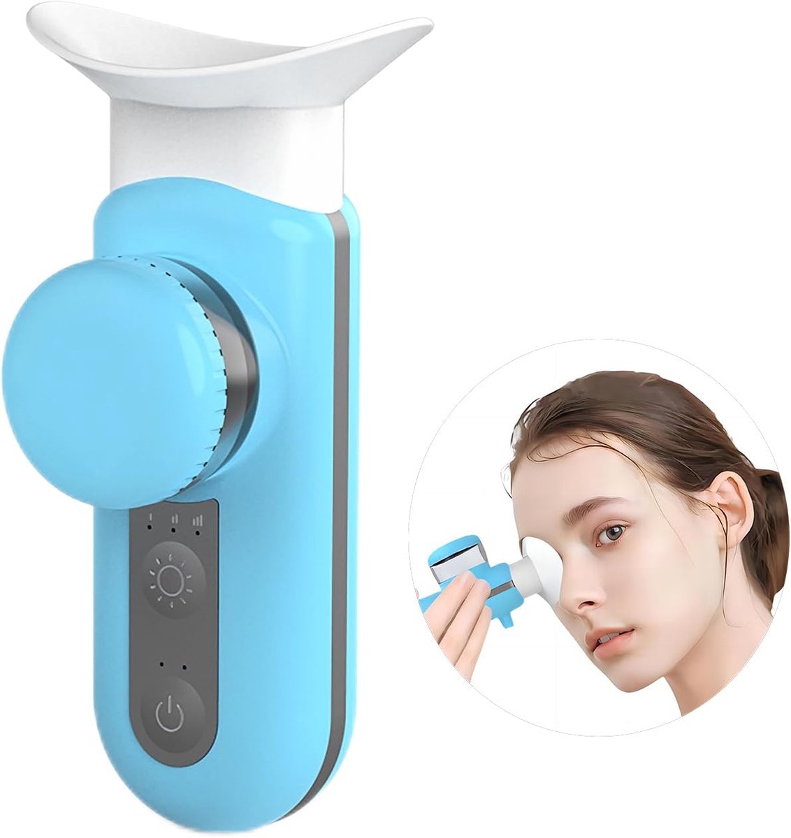 Verwarmde oognevelsproeier voor droge ogen, oplaadbare Eye Mister met vochtige warmte om MGD, blefaritis, stye, chalazion, draagbare verwarmde oogstomer voor ooghuidverzorging op kantoor of