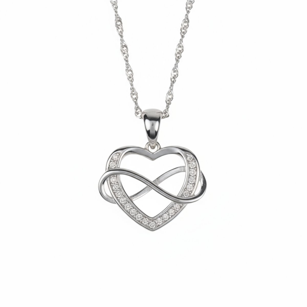Titanix Ketting Dames – 925 Sterling Zilver Hartje – Pure Elegantie & Tijdloos Geschenk