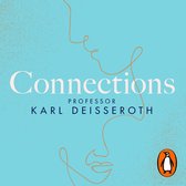 Boekomslag 'Connections' van Karl Deisseroth met een minimalistische lijntekening van een gezicht op een blauwe achtergrond.